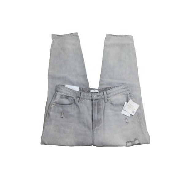 Nordstrom B.P. Size 32 Distressed Denim High Rise Mom Straight Leg Jeans NWT - Picture 2 of 4